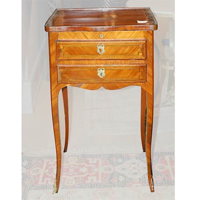 Lot 187 - Louis XV Style Tulipwood and Marquetry...