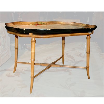 Lot 584 - Victorian Papier Mache Tray R. Gray & Son,...