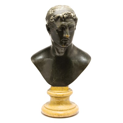 Lot 369 - Italian Neoclassical Style Patinated-Bronze...