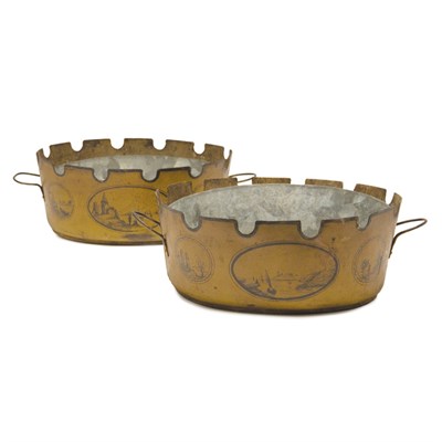 Lot 497 - Pair of Continental Tole Monteiths Each of...