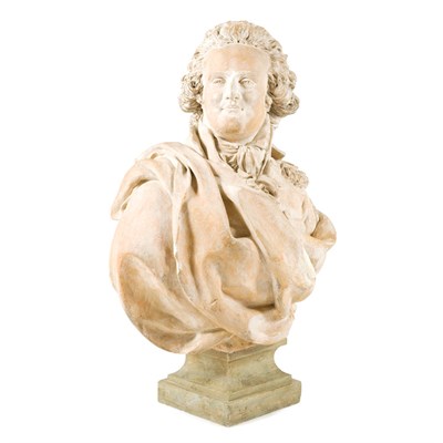 Lot 205 - French Terra Cotta Bust of a Gentleman On a...