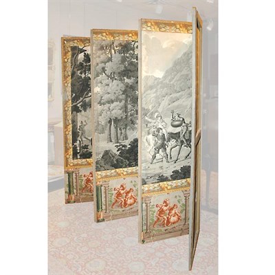 Lot 522 - Zuber Neoclassical Style Wallpaper Six-Panel...