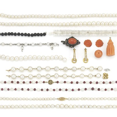 Lot 441 - Group of Cultured Pearl Jewelry, Loose Strands and Fragments