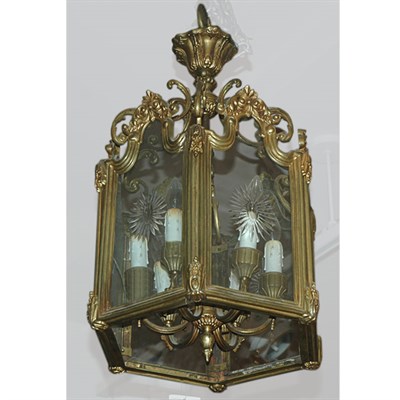 Lot 439 - Regence Style Gilt-Bronze Lantern Of hexagonal...