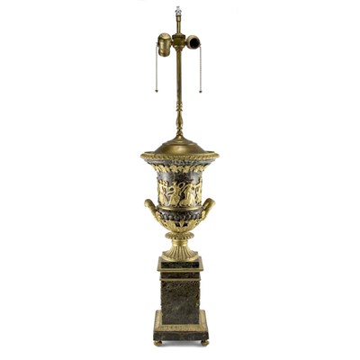 Lot 431 - Empire Style Gilt-Bronze Mounted Marble Urn...