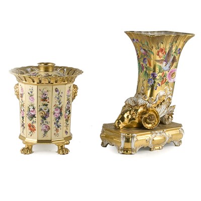 Lot 504 - Paris Porcelain Vase Early 19th century Molded...