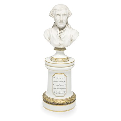 Lot 388 - Vienna Bisque and Porcelain Bust Late 18th...
