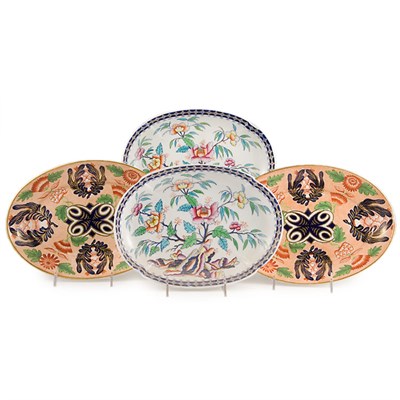 Lot 502 - Two Pairs of English Porcelain Platters Each...
