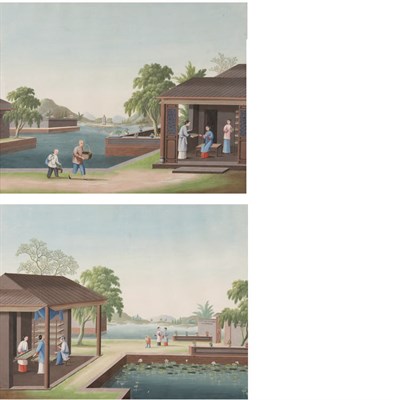 Lot 72 - Four Chinese School Paintings 19th Century...