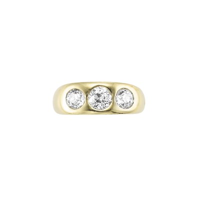 Lot 501 - Gold and Diamond Gypsy Ring