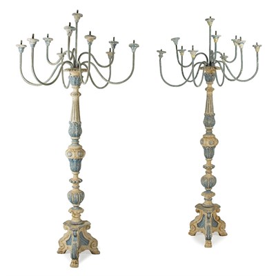 Lot 156 - Pair of Continental Baroque Style Painted...