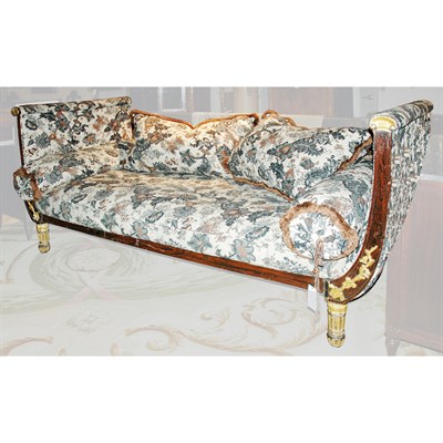 Lot 432 - Continental Grain Painted and Parcel Gilt...