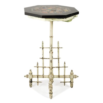 Lot 431 - Italian Pietra Dura Specimen Top Faux Bamboo...