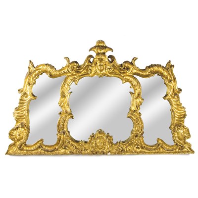 Lot 141 - Continental Rococo Style Gilt-Wood Overmantel...