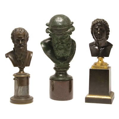 Lot 108 - Group of Patinated-Bronze Busts 19th Century...