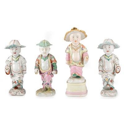 Lot 502 - Group of Four Continental Porcelain Figures of...