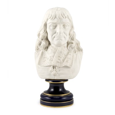 Lot 501 - Sevres Bisque Porcelain Bust of a Cavalier...