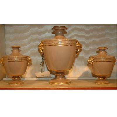 Lot 231 - Set of Wedgwood Gilt Decorated Tan Porcelain...