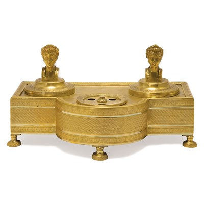 Lot 563 - Charles X Gilt-Bronze Encrier Circa 1830...