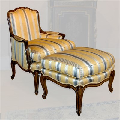 Lot 348A - Louis XV Style Dark Stained Wood Duchesse...