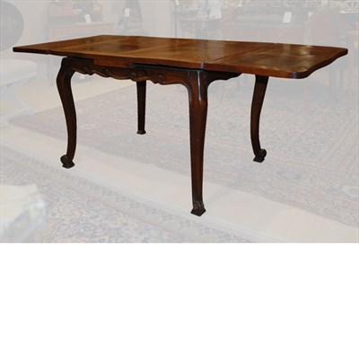 Lot 354A - Provincial Louis XV Style Carved Oak Draw Leaf...