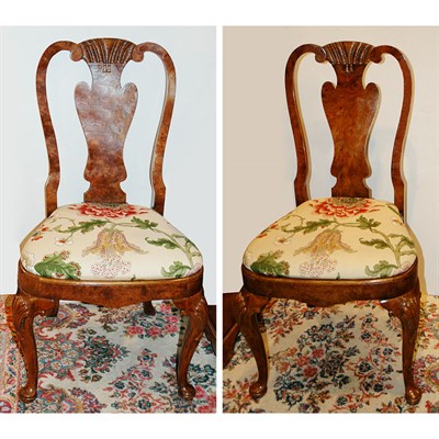Lot 199 - Pair of George II Style Mahogany Side Chairs