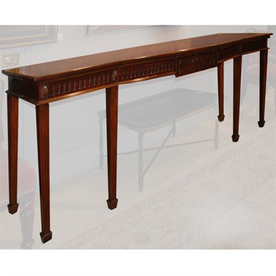 Lot 367 - George III Style Satinwood Banded Mahogany...
