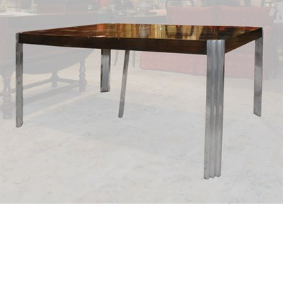 Lot 399A - Art Deco Style Mahogany and Chrome Plated...