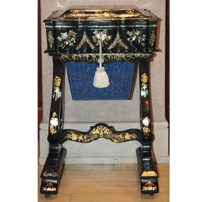 Lot 372 - Chinese Export Black Lacquered and...