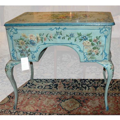 Lot 391 - Continental Provincial Painted Dressing Table...