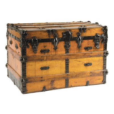 Lot 151 - Metal Mounted Pine Trunk Height 22 1/4 inches,...