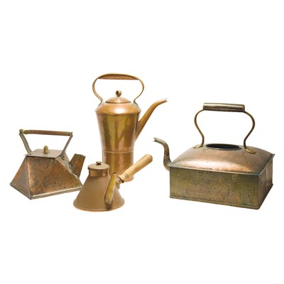 Lot 44 - Group of Four Copper Kettles and Pots Length...