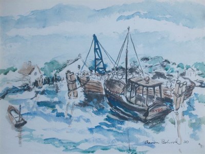 Lot 89 - Aaron Bohrod American, 1907-1992 Boats at a...