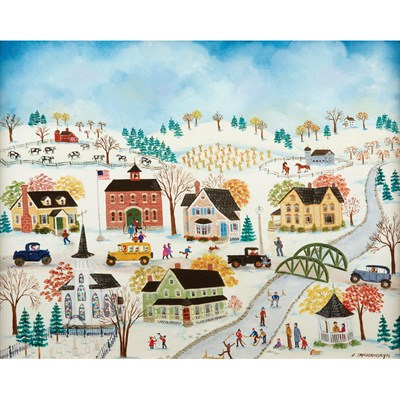 Lot 149 - Helen Fabi Smagorinsky Winter Day Signed HF...