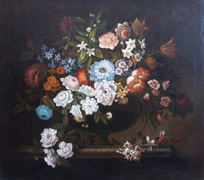 Lot 60 - Belgian School 20th Century Floral Still Life...