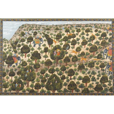 Lot 159 - Indian School 20th Century Tiger Hunts: Two...