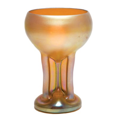 Lot 288 - Steuben Gold Aurene Glass Vase Of floriform,...