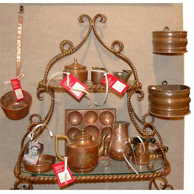 Lot 222A - Group of Copper Articles Including three-piece...