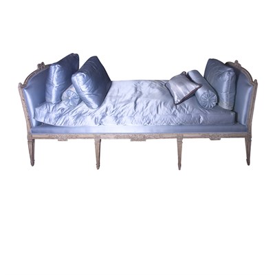 Lot 414 - Louis XVI Gray Painted Daybed Length 7 feet 2...