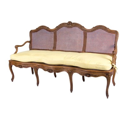 Lot 361 - Provincial Louis XV Beechwood Settee Mid 18th...