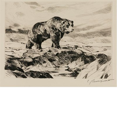 Lot 503 - Carl Rungius IVAN (C. 31) Etching and drypoint,...