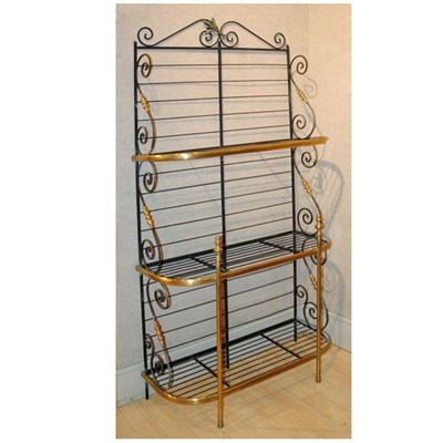 Lot 154 - Brass and Painted Iron Baker's Rack Height 6...