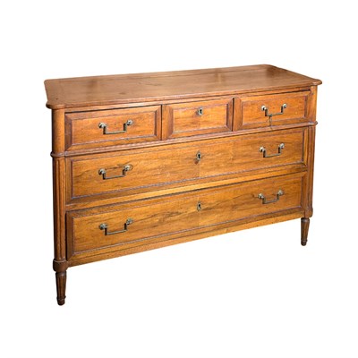 Lot 464 - Louis XVI Style Fruitwood Chest of Drawers...