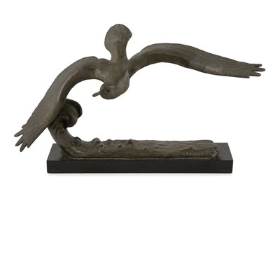 Lot 455 - French Art Deco Bronze Figure of a Seagull...