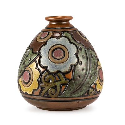 Lot 115 - French Art Deco Painted and Glazed Ceramic...