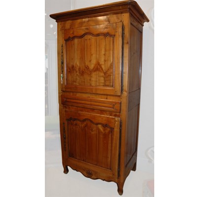 Lot 419 - French Provincial Fruitwood Armoire Height 6...