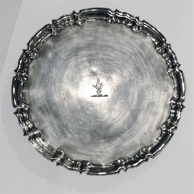 Lot 336 - English Silver Salver Approximately 37 ounces.