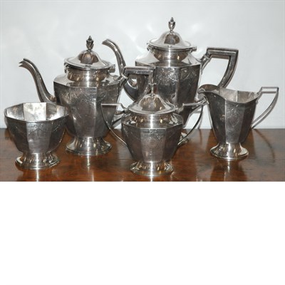 Lot 354 - Alvin Sterling Silver Five-Piece Tea and...