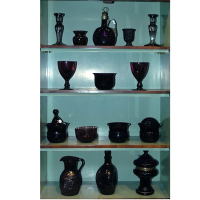 Lot 466 - Group of Aubergine Glass Articles...