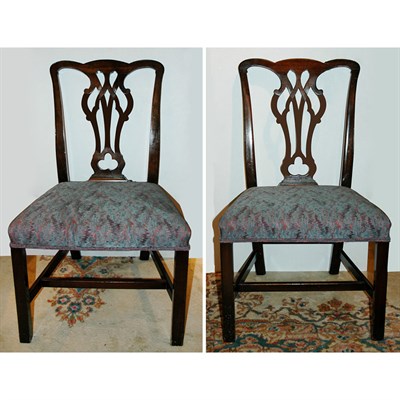 Lot 490 - Pair of George III Style Mahogany Side Chairs
